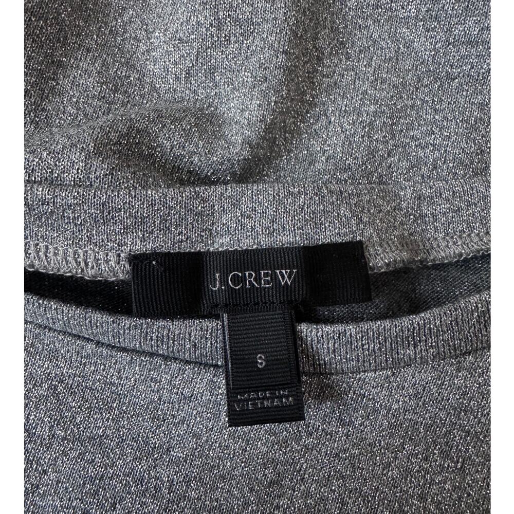 J.Crew | Silver Sparkle Bell Sleeve Knit Top | Size Small - Picture 6 of 8